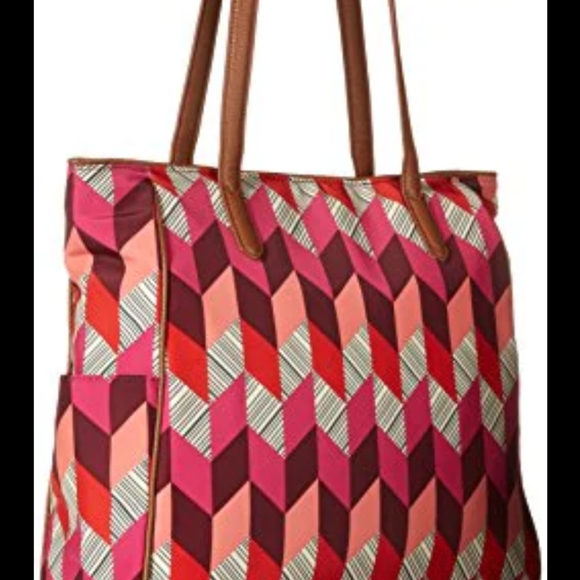 Vera Bradley Handbags - Vera Bradley LuggageVERA BRADLEY PREPPY POLY ZIP TOP TOTE, BOHEMIAN CHEVRON